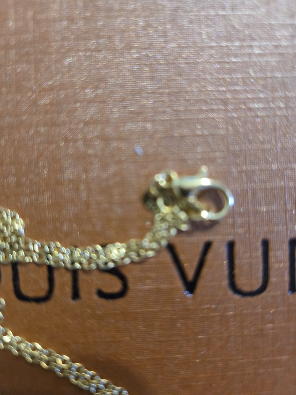 Louis Vuitton Recycled Black and Gold Logo Disc Pendant Necklace - Picture 5 of 5
